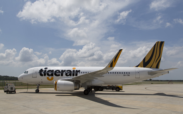Tigerair A320 with retrofitted sharklets