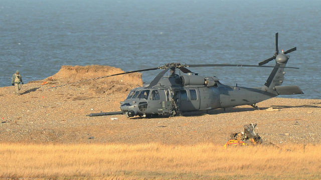 HH-60G crash site - Rex Features