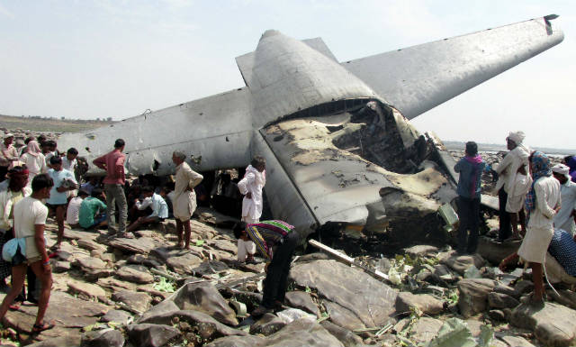 Indian C-130J crash - Rex Features