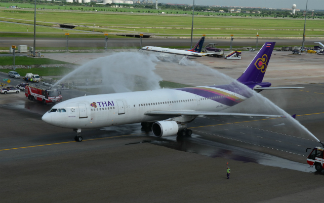 Thai A300 final flight shower