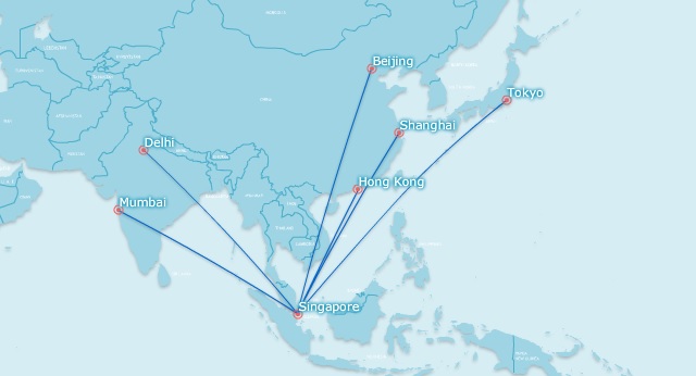 SIA A380 regional routes