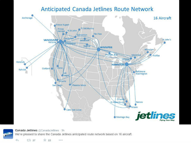 Jetlines' anticipated routes