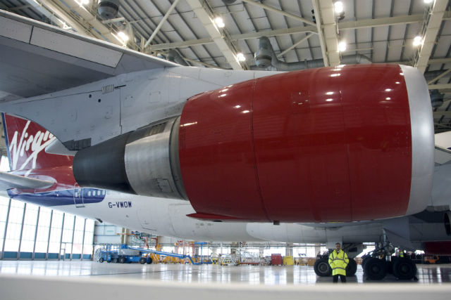 Virgin Atlantic biofuel test engine c Boeing
