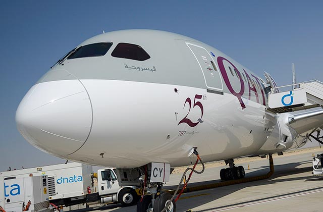 Qatar 787 at the Dubai air show 2015