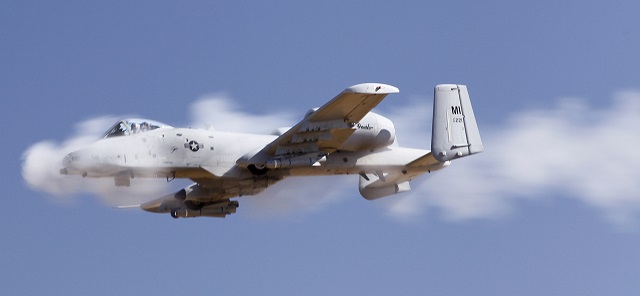 An A-10 Thunderbolt II aircraft operated by the 10
