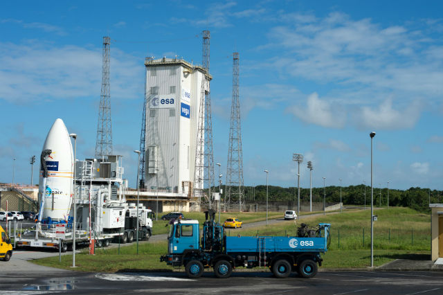 Vega VV09 upper composite transferred to launcher 