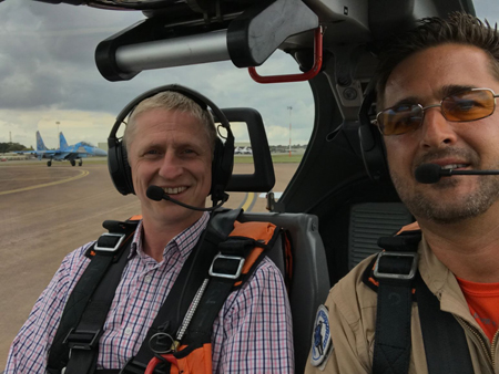 Test pilot Tom Reinert and Craig Hoyle