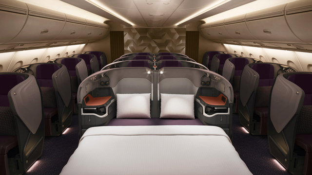SIA A380 business class interior