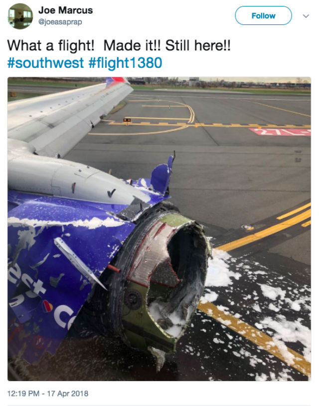 Southwest engine tweet
