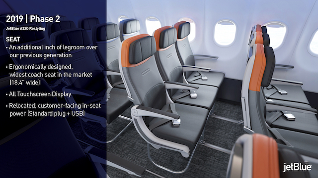 JetBlue A320 seat reconfiguration phase 2 Rockwell