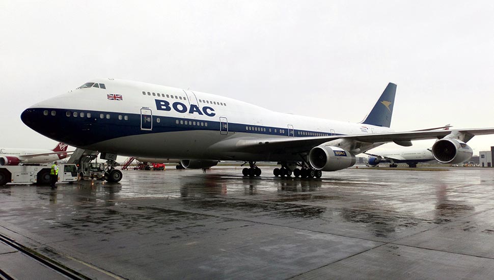 British Airways BA BOAC 747-400 retrojet