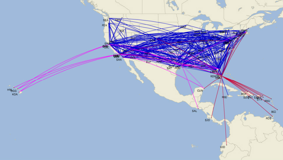 US 737 Max routes MAR19