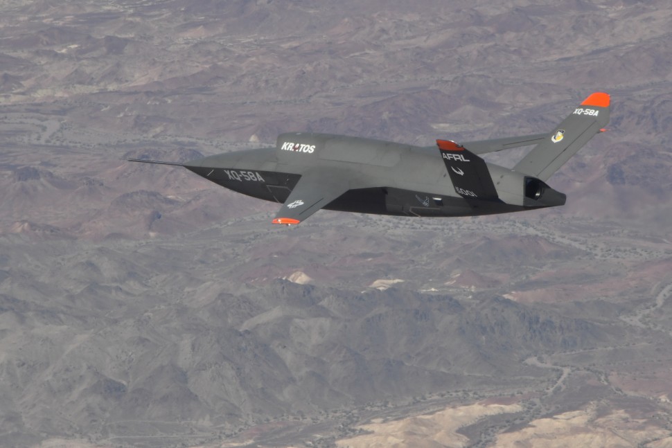 XQ-58A Valkyrie pictured during a second test flig