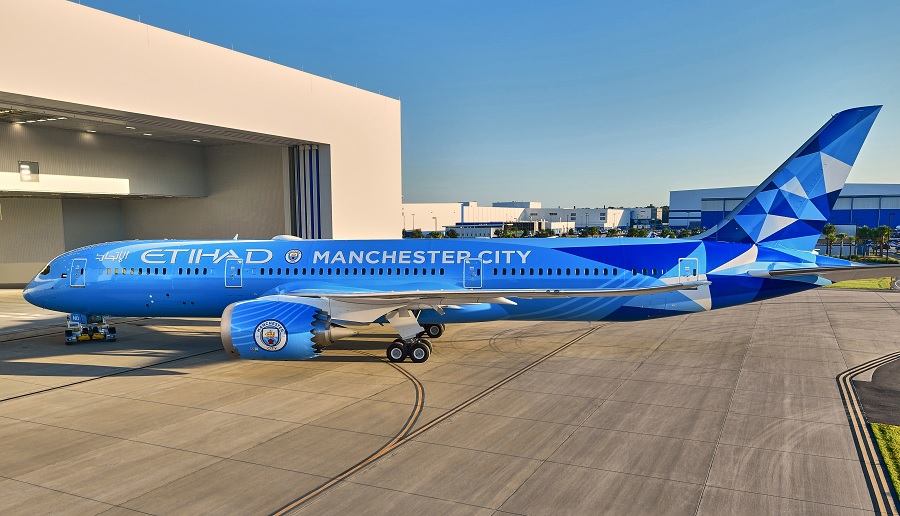 Etihad 787-9 Manchester City livery